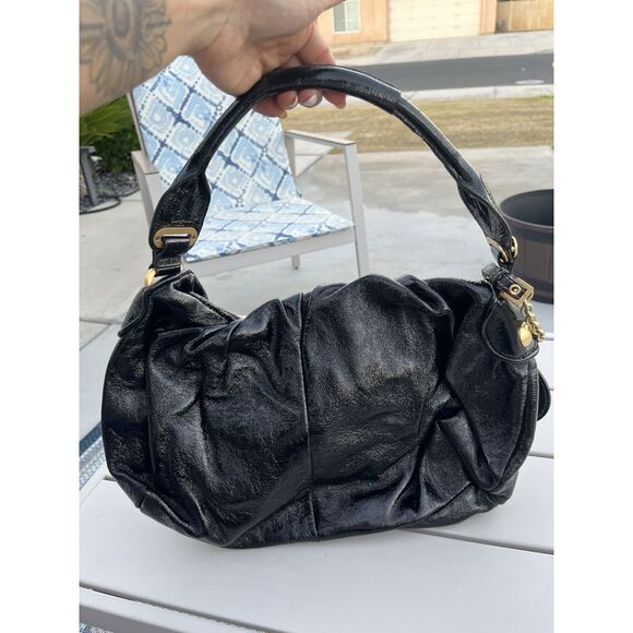 Juicy Couture Leather Embellished Y2K Boho Bag- OS - Black - Picture 2 of 16